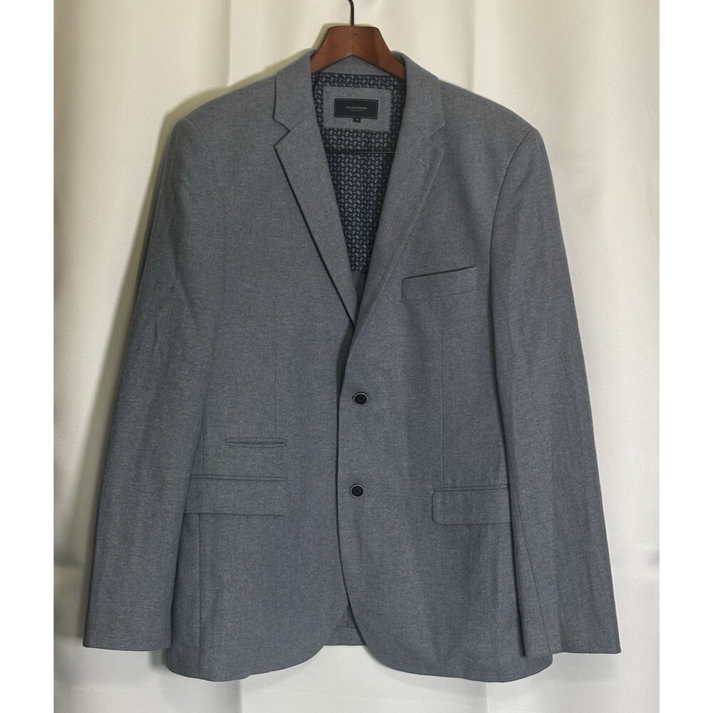 7 Diamonds Sport Coat Mens XL Blue Wool Blend Two Button Blazer BLZ-8210